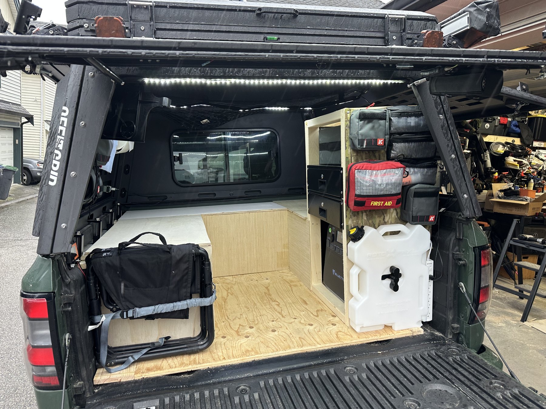 Rear storage area